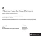 HP Business Partner Certificate Partnership 2024